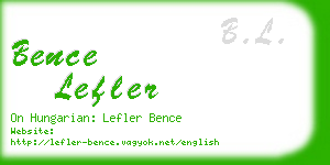 bence lefler business card